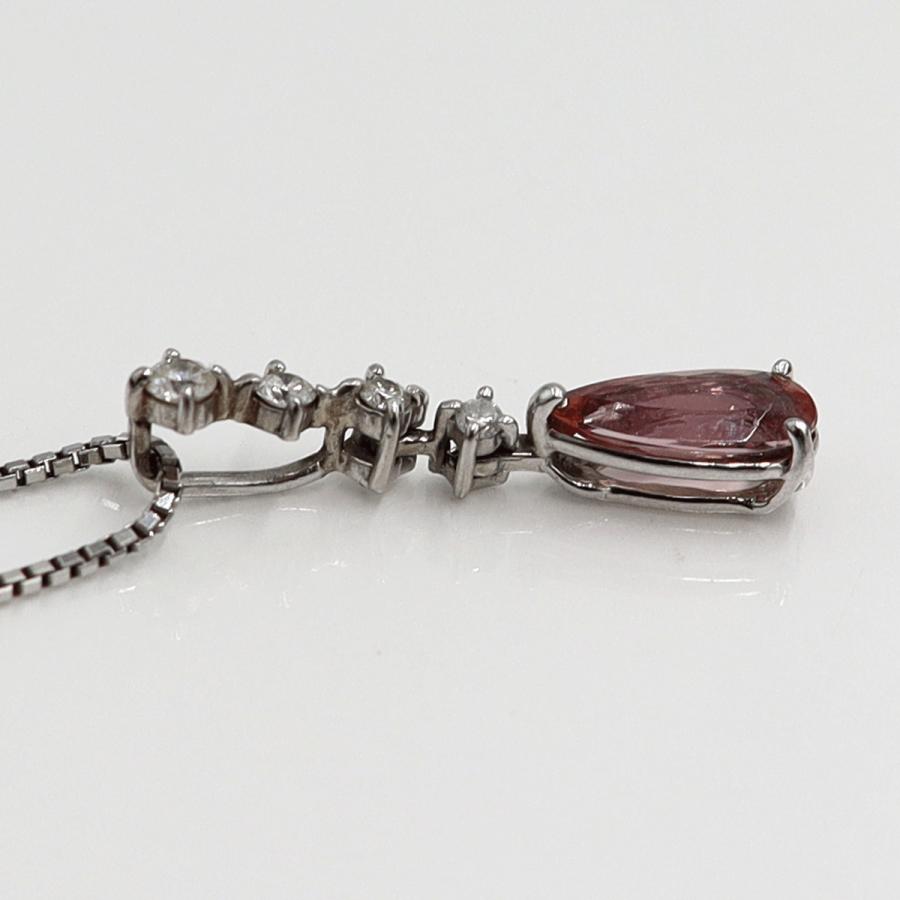 Pt900/Pt850トパーズネックレス　T0.90ct　D0.14ct　ネックレス長さ44cm　重量4.82ｇ(石の重量含む) 　レディース(中古)