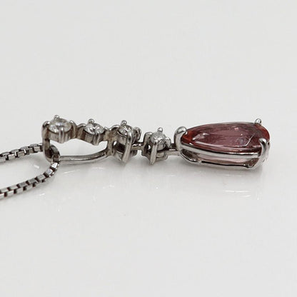 Pt900/Pt850トパーズネックレス　T0.90ct　D0.14ct　ネックレス長さ44cm　重量4.82ｇ(石の重量含む) 　レディース(中古)