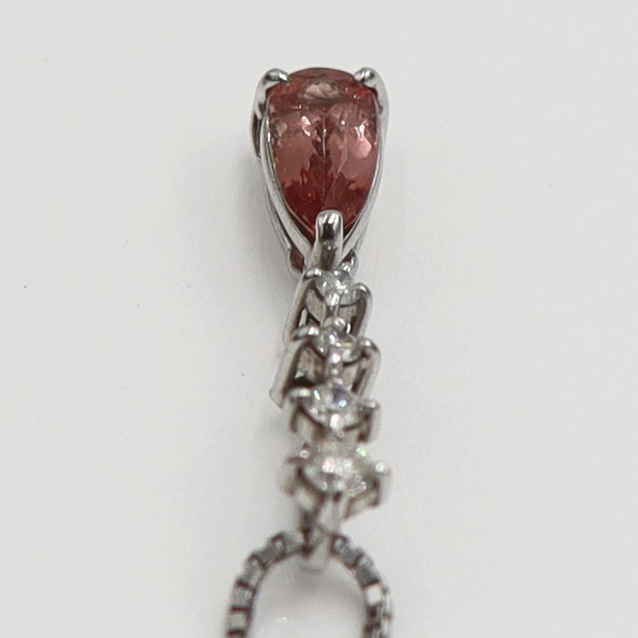 Pt900/Pt850トパーズネックレス　T0.90ct　D0.14ct　ネックレス長さ44cm　重量4.82ｇ(石の重量含む) 　レディース(中古)