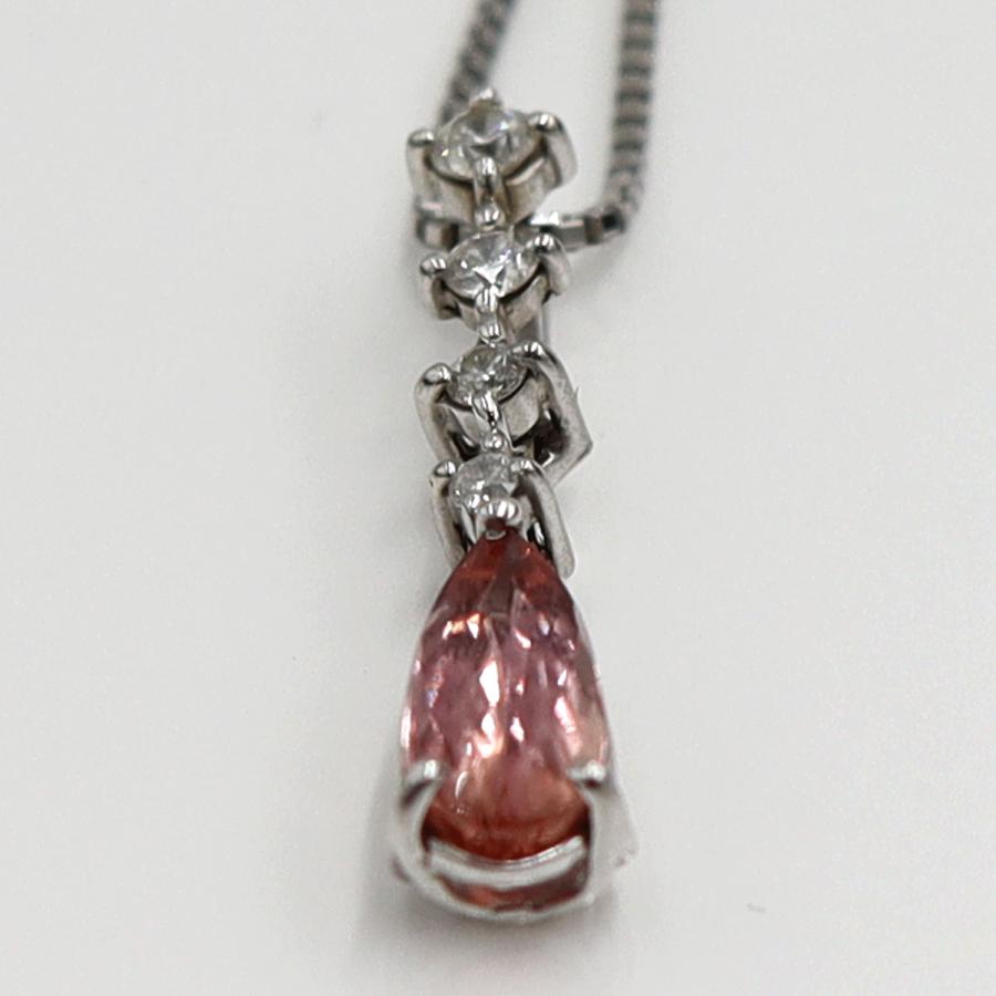 Pt900/Pt850トパーズネックレス　T0.90ct　D0.14ct　ネックレス長さ44cm　重量4.82ｇ(石の重量含む) 　レディース(中古)