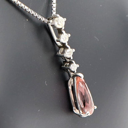 Pt900/Pt850トパーズネックレス　T0.90ct　D0.14ct　ネックレス長さ44cm　重量4.82ｇ(石の重量含む) 　レディース(中古)