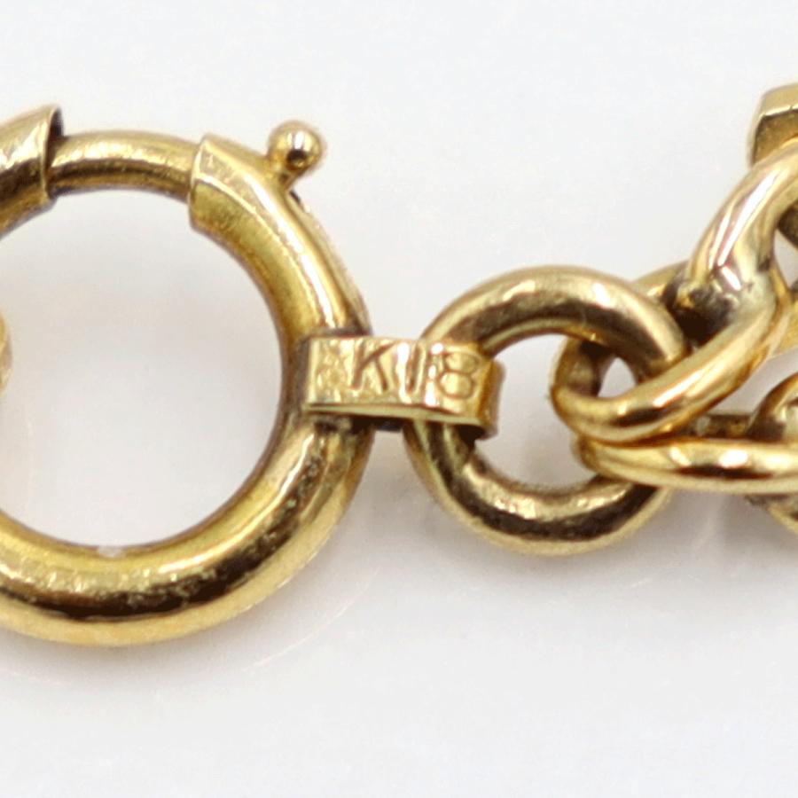 K18デザインブレスレット　長さ19.0cm　重量9.40ｇ（中古）