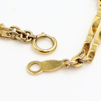 K18デザインブレスレット　長さ19.0cm　重量9.40ｇ（中古）