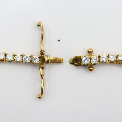 K18ダイヤモンドブレスレット　D3.00ct　長さ17.0cm　重量8.39ｇ(石の重量含む)（中古）