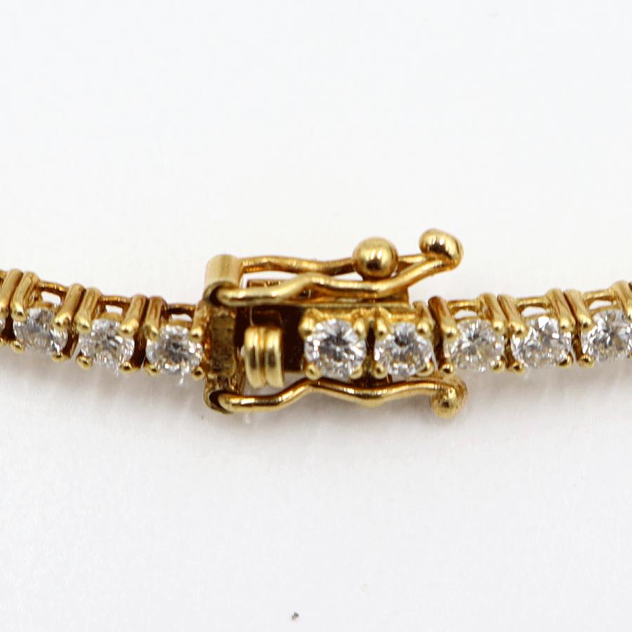 K18ダイヤモンドブレスレット　D3.00ct　長さ17.0cm　重量8.39ｇ(石の重量含む)（中古）