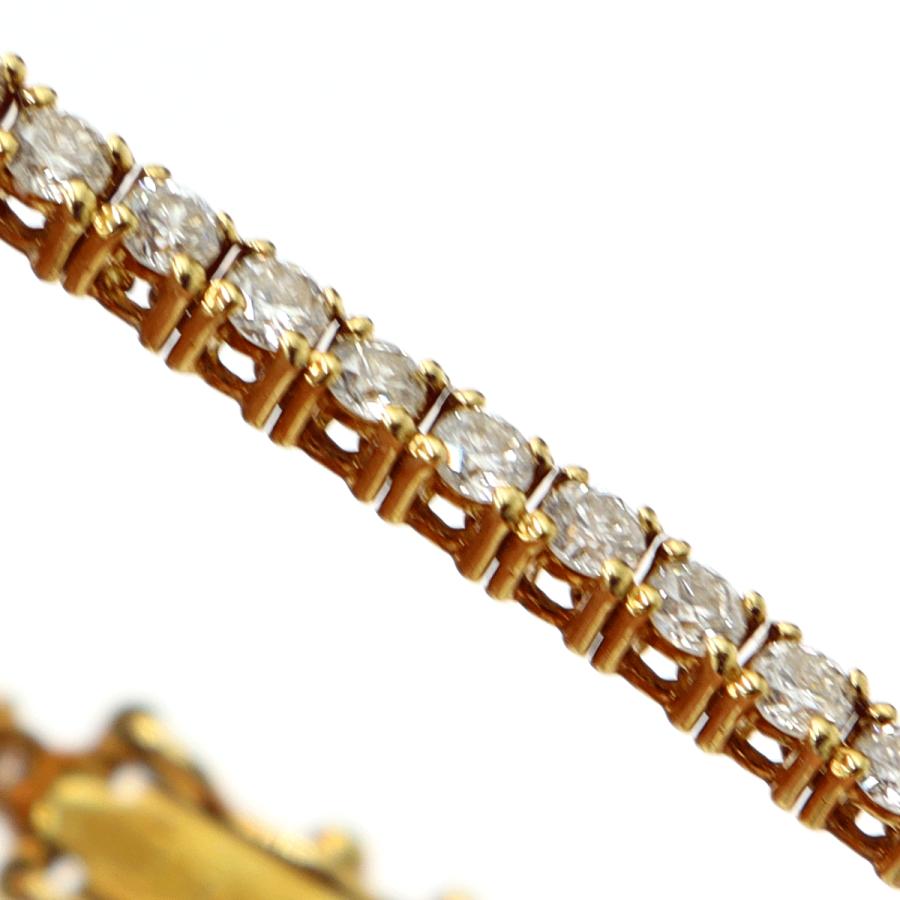 K18ダイヤモンドブレスレット　D3.00ct　長さ17.0cm　重量8.39ｇ(石の重量含む)（中古）