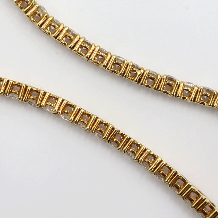 K18ダイヤモンドブレスレット　D3.00ct　長さ17.0cm　重量8.39ｇ(石の重量含む)（中古）