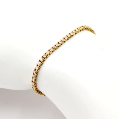 K18ダイヤモンドブレスレット　D3.00ct　長さ17.0cm　重量8.39ｇ(石の重量含む)（中古）