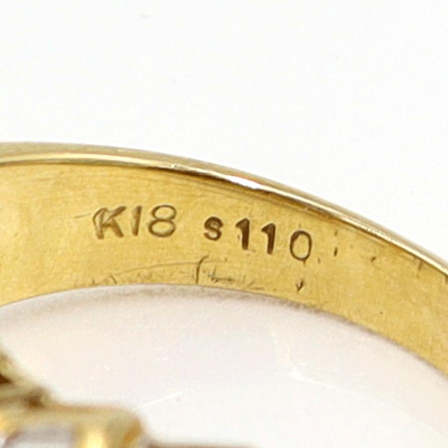 K18サファイアダイヤモンドリング　S1.10ct　D0.99ct　リングサイズ13号　重量8.33ｇ(石の重量含む)　レディース（中古）