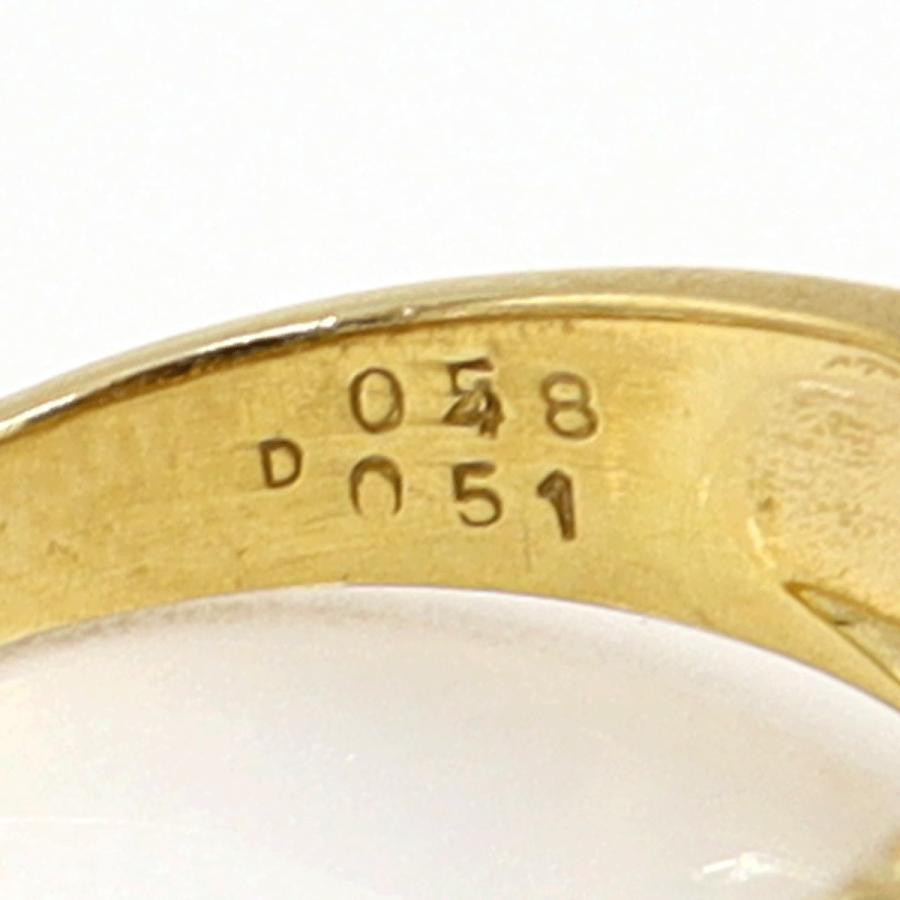 K18サファイアダイヤモンドリング　S1.10ct　D0.99ct　リングサイズ13号　重量8.33ｇ(石の重量含む)　レディース（中古）