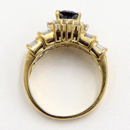 K18サファイアダイヤモンドリング　S1.10ct　D0.99ct　リングサイズ13号　重量8.33ｇ(石の重量含む)　レディース（中古）