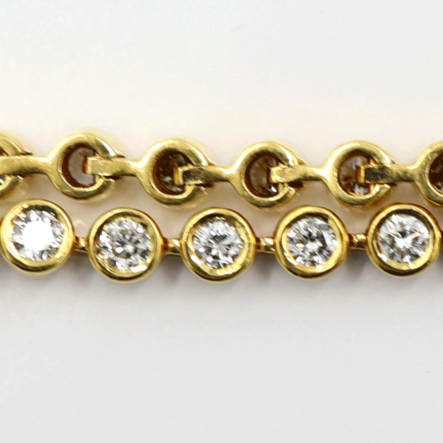 750ダイヤモンドブレスレット　D2.37ct　長さ16.5cm　重量13.89ｇ(石の重量含む)（中古）