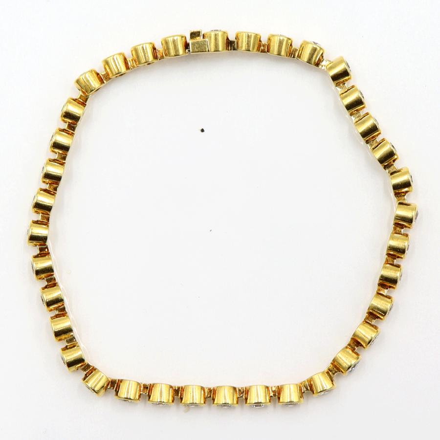 750ダイヤモンドブレスレット　D2.37ct　長さ16.5cm　重量13.89ｇ(石の重量含む)（中古）