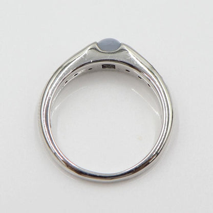 K18スターサファイアリング　S0.675ct D0.06ct　リングサイズ12号　重量5.02ｇ(石の重量含む)　レディース(中古)