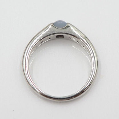 K18スターサファイアリング　S0.675ct D0.06ct　リングサイズ12号　重量5.02ｇ(石の重量含む)　レディース(中古)