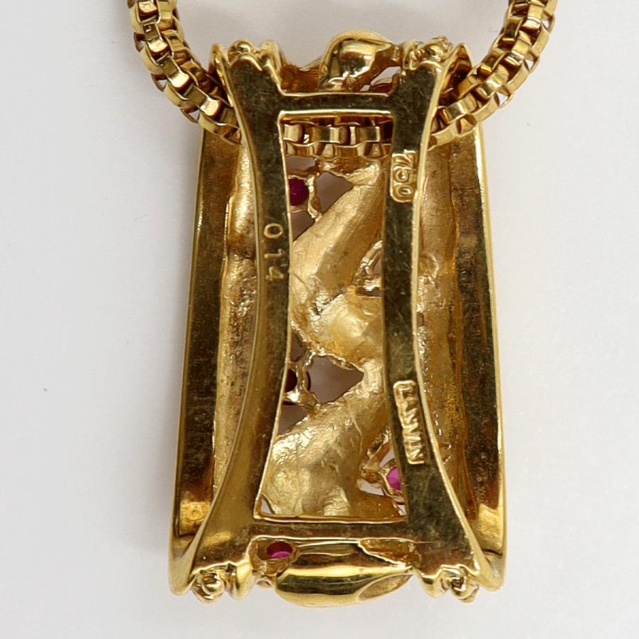 ランバン(LANVIN)750ルビーネックレス　R0.14ct　ネックレス長さ44cm　重量10.96ｇ(石の重量含む) （中古）