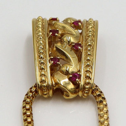 ランバン(LANVIN)750ルビーネックレス　R0.14ct　ネックレス長さ44cm　重量10.96ｇ(石の重量含む) （中古）