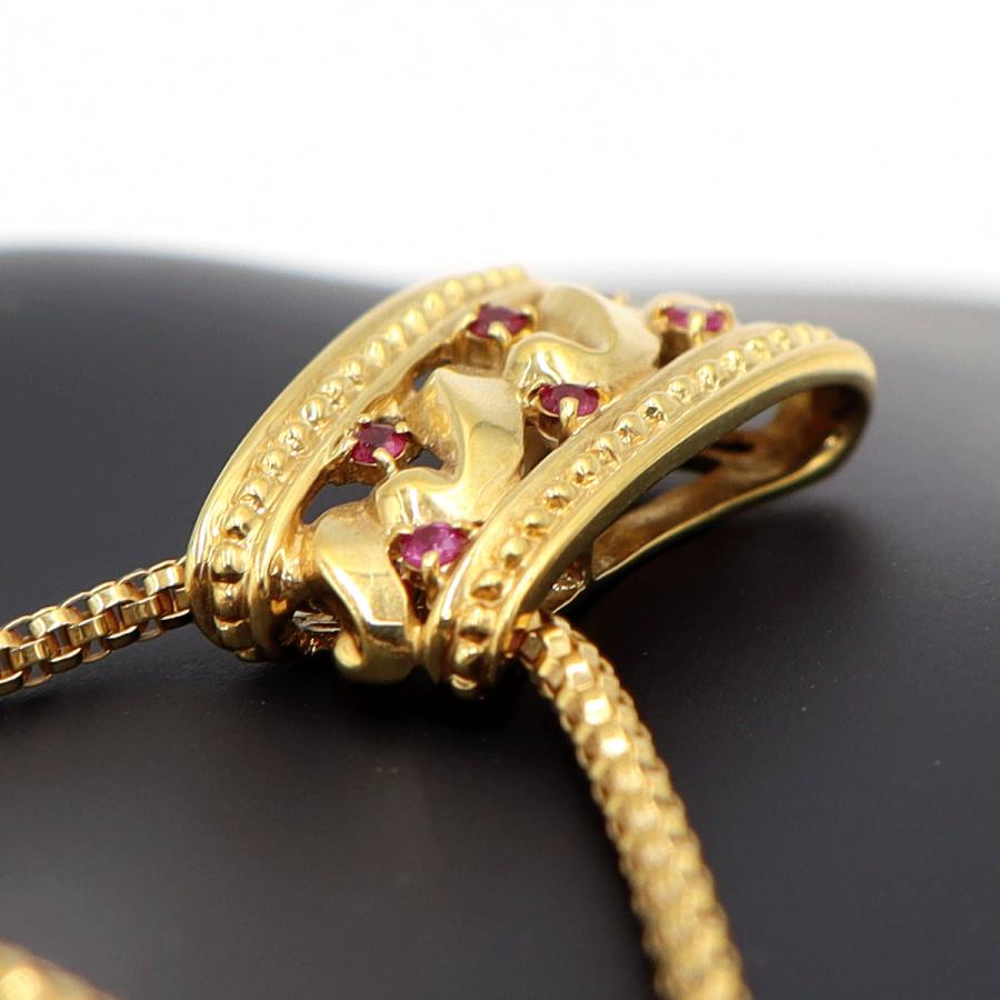 ランバン(LANVIN)750ルビーネックレス　R0.14ct　ネックレス長さ44cm　重量10.96ｇ(石の重量含む) （中古）