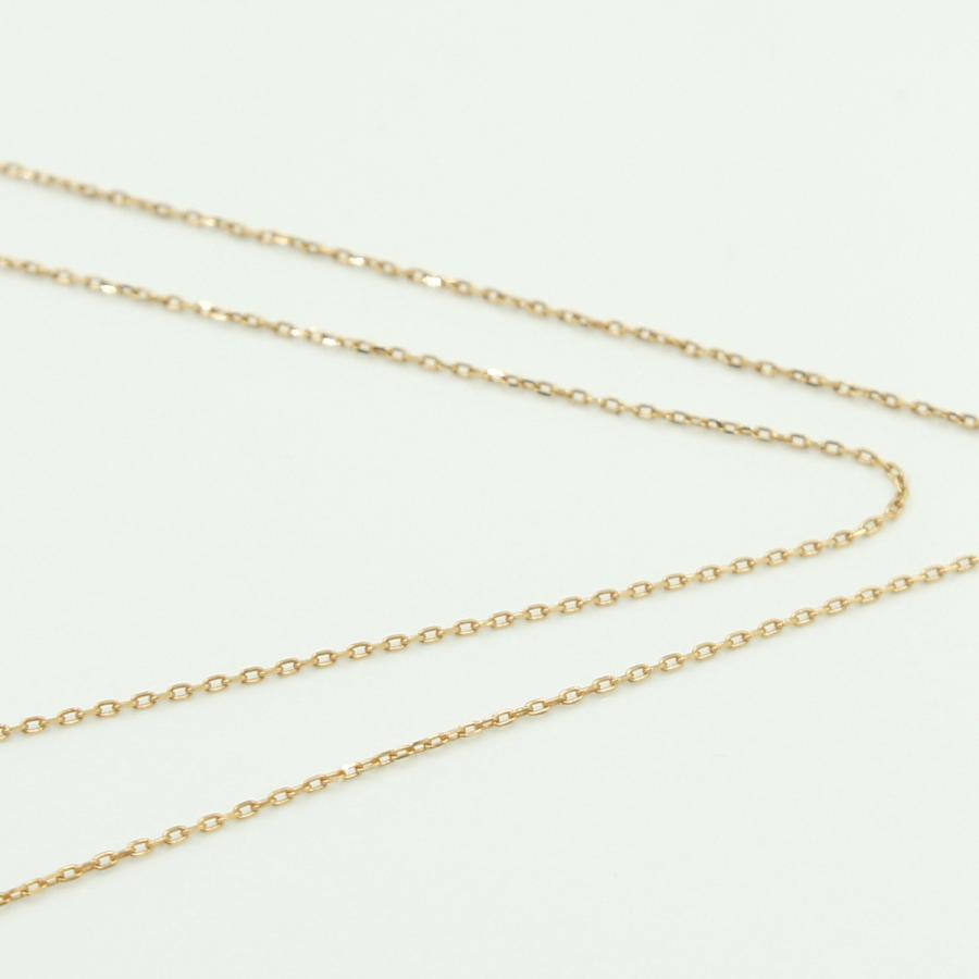 サマンサタバサ(Samantha Thavasa)　K18フラワーレターズイニシャルネックレス「T」　重量1.70ｇ(石の重量含む)　ネックレス長さ 約38cm　レディース（中古）