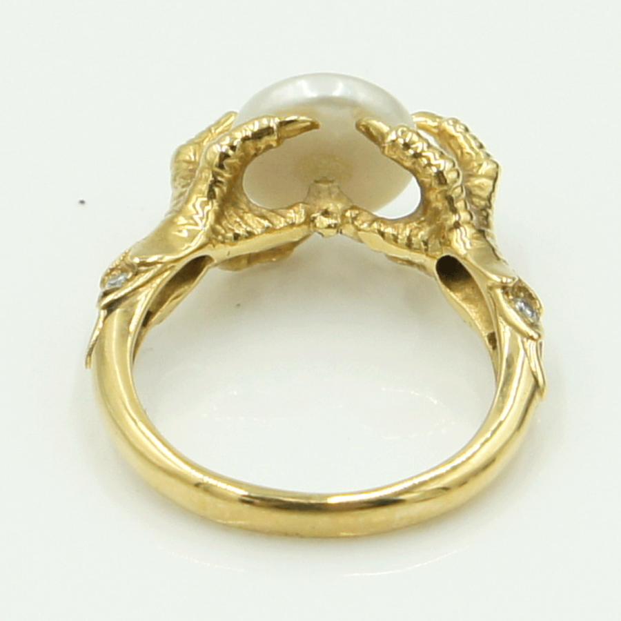 カレライカレラ（Carrera y Carrera）カレライカレラ750淡水パールリング　リングサイズ9号　レディース（中古）