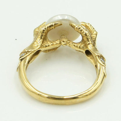 カレライカレラ（Carrera y Carrera）カレライカレラ750淡水パールリング　リングサイズ9号　レディース（中古）