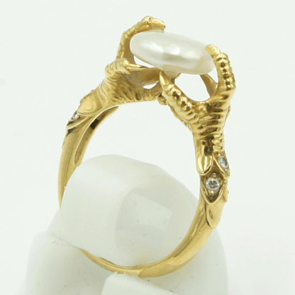 カレライカレラ（Carrera y Carrera）カレライカレラ750淡水パールリング　リングサイズ9号　レディース（中古）