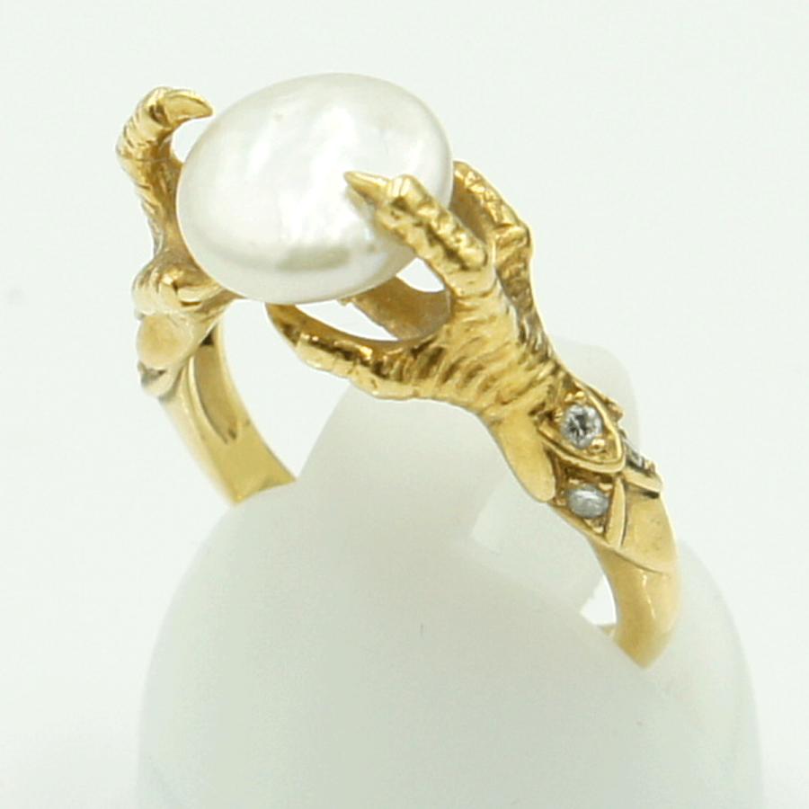 カレライカレラ（Carrera y Carrera）カレライカレラ750淡水パールリング　リングサイズ9号　レディース（中古）