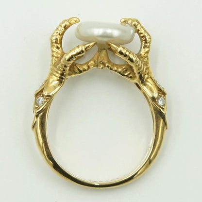 カレライカレラ（Carrera y Carrera）カレライカレラ750淡水パールリング　リングサイズ9号　レディース（中古）