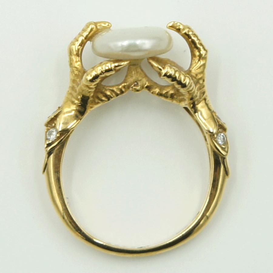 カレライカレラ（Carrera y Carrera）カレライカレラ750淡水パールリング　リングサイズ9号　レディース（中古）