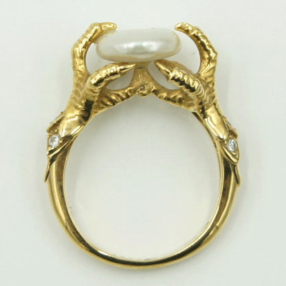 カレライカレラ（Carrera y Carrera）カレライカレラ750淡水パールリング　リングサイズ9号　レディース（中古）