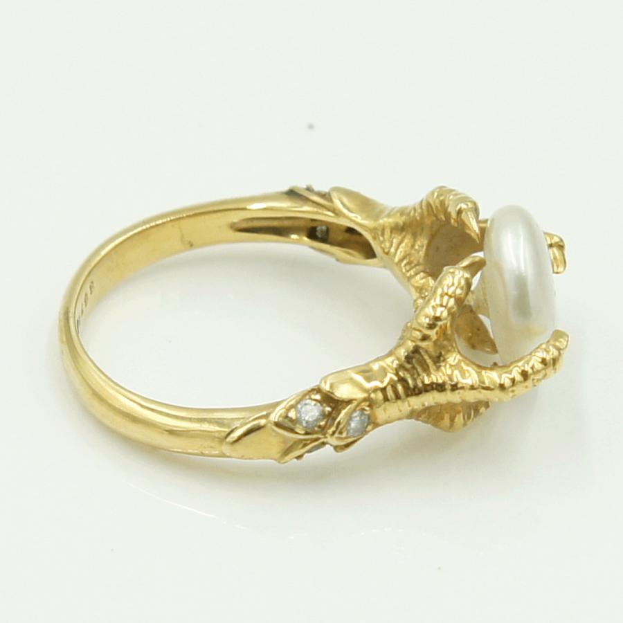 カレライカレラ（Carrera y Carrera）カレライカレラ750淡水パールリング　リングサイズ9号　レディース（中古）