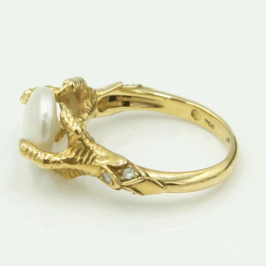 カレライカレラ（Carrera y Carrera）カレライカレラ750淡水パールリング　リングサイズ9号　レディース（中古）