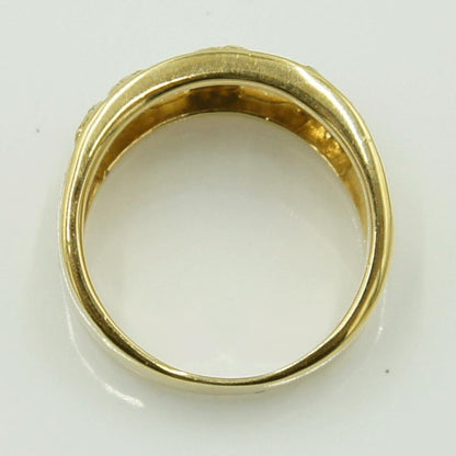 K18ダイヤモンドリング「クローバー」　D0.22ct　リングサイズ13号　重量7.04ｇ(石の重量含む)（中古）