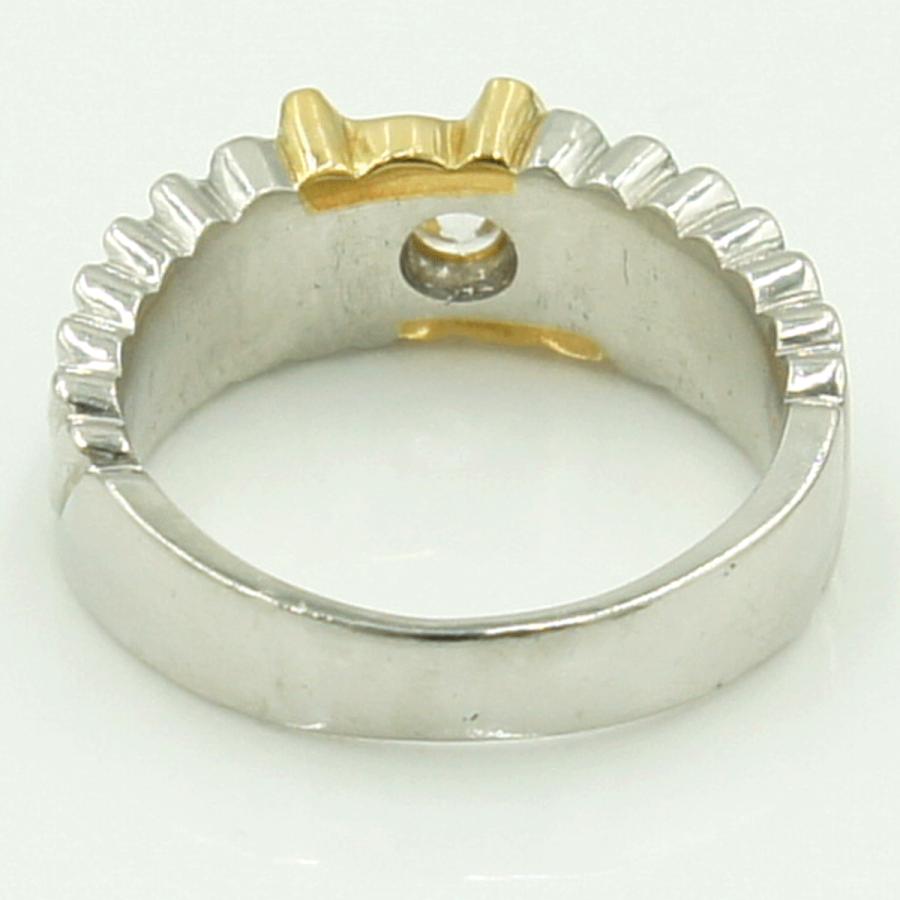 Pt900/K18ダイヤモンドリング　D0.33ct　リングサイズ9号　重量9.67ｇ(石の重量含む)（中古）