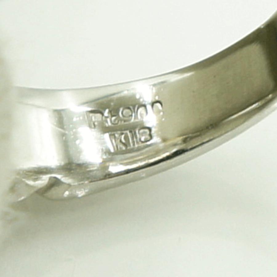 Pt900/K18ダイヤモンドリング　D0.33ct　リングサイズ9号　重量9.67ｇ(石の重量含む)（中古）