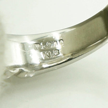 Pt900/K18ダイヤモンドリング　D0.33ct　リングサイズ9号　重量9.67ｇ(石の重量含む)（中古）