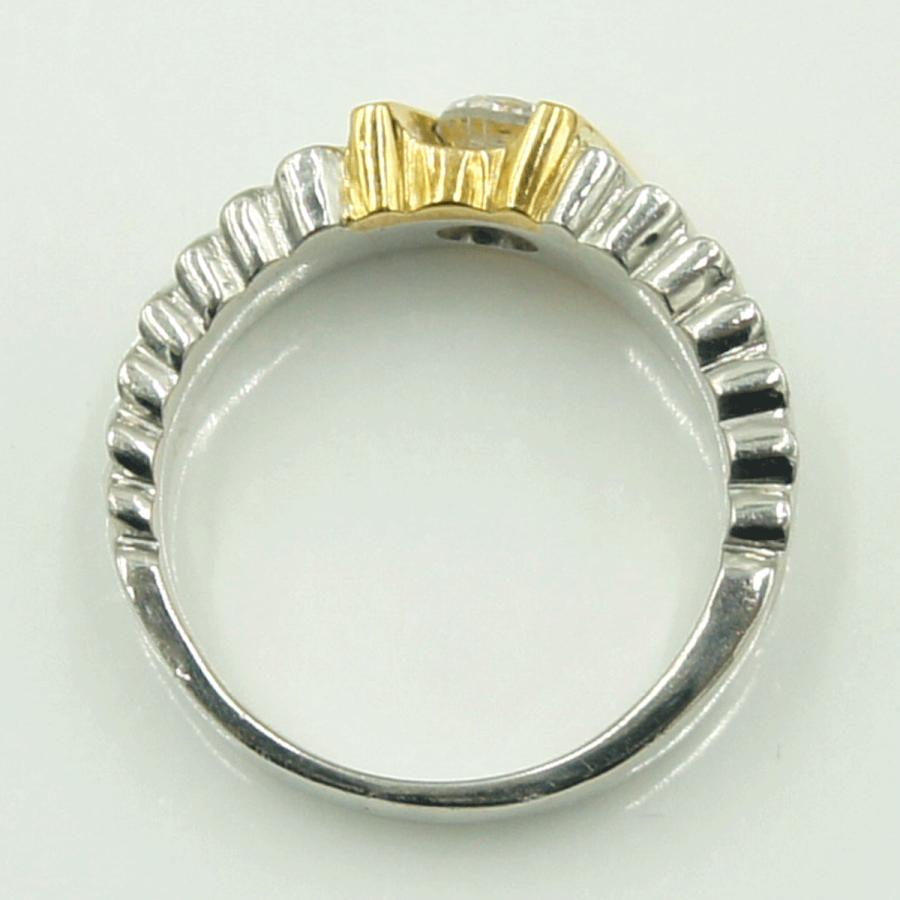 Pt900/K18ダイヤモンドリング　D0.33ct　リングサイズ9号　重量9.67ｇ(石の重量含む)（中古）