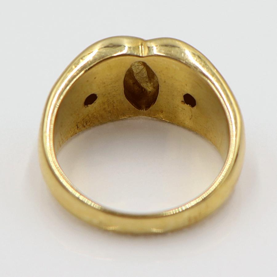 K18トルコ石リング　リングサイズ11号　重量6.86ｇ(石の重量含む)　レディース(中古)