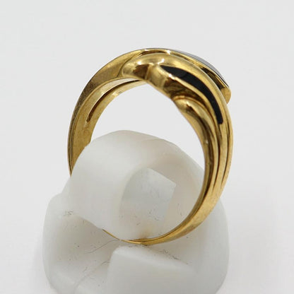 K18オニキスリング　リングサイズ11.5号　重量4.47ｇ(石の重量含む)　レディース(中古)