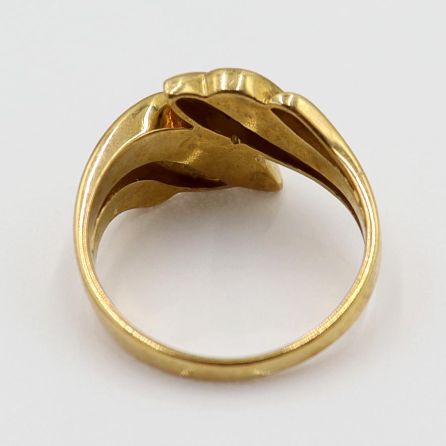 K18オニキスリング　リングサイズ11.5号　重量4.47ｇ(石の重量含む)　レディース(中古)