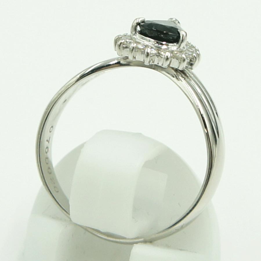 Pt850サファイアダイヤモンドリング　S0.76ct　D0.20ct　リングサイズ13号　重量5.29ｇ(石の重量含む)　レディース（中古）