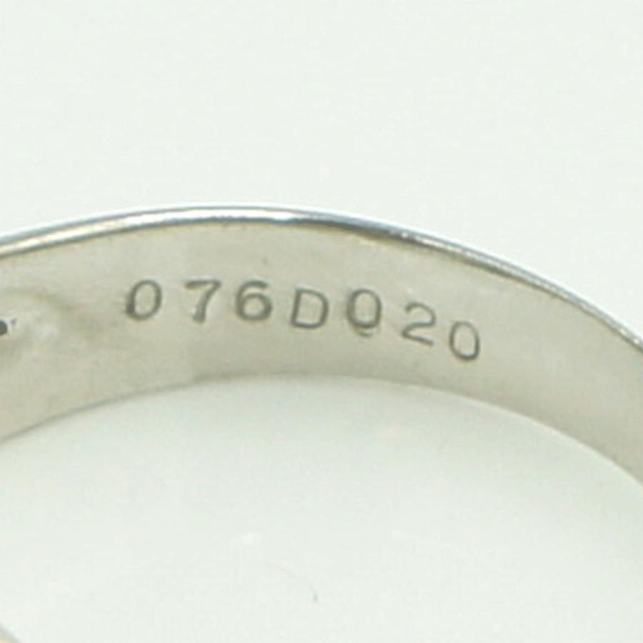 Pt850サファイアダイヤモンドリング　S0.76ct　D0.20ct　リングサイズ13号　重量5.29ｇ(石の重量含む)　レディース（中古）