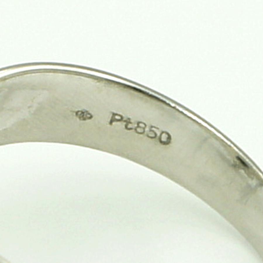 Pt850サファイアダイヤモンドリング　S0.76ct　D0.20ct　リングサイズ13号　重量5.29ｇ(石の重量含む)　レディース（中古）