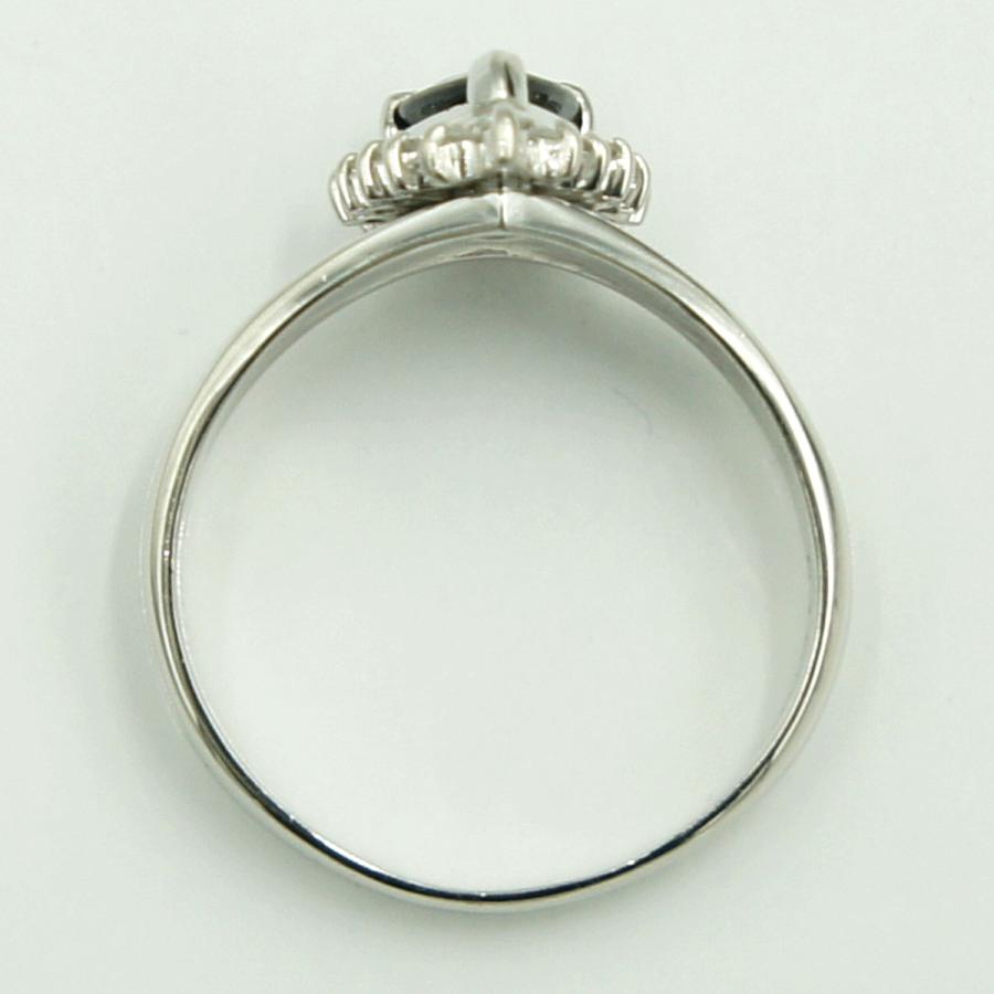 Pt850サファイアダイヤモンドリング　S0.76ct　D0.20ct　リングサイズ13号　重量5.29ｇ(石の重量含む)　レディース（中古）