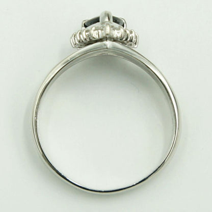 Pt850サファイアダイヤモンドリング　S0.76ct　D0.20ct　リングサイズ13号　重量5.29ｇ(石の重量含む)　レディース（中古）