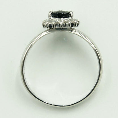 Pt850サファイアダイヤモンドリング　S0.76ct　D0.20ct　リングサイズ13号　重量5.29ｇ(石の重量含む)　レディース（中古）