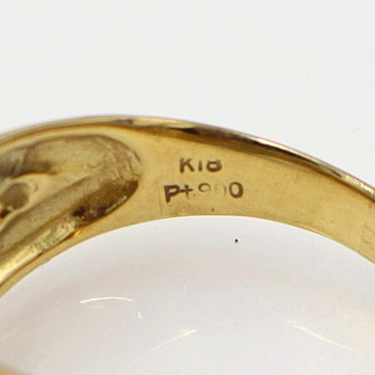 K18/Pt900ダイヤリング　サイズ19号　重量5.31ｇ(石の重量含む)　レディース(中古)