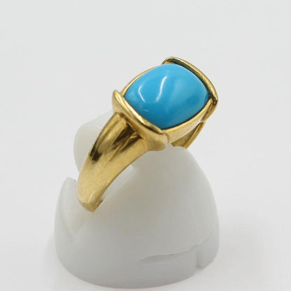 K18トルコ石リング　リングサイズ12号　重量3.74ｇ(石の重量含む)　レディース(中古)