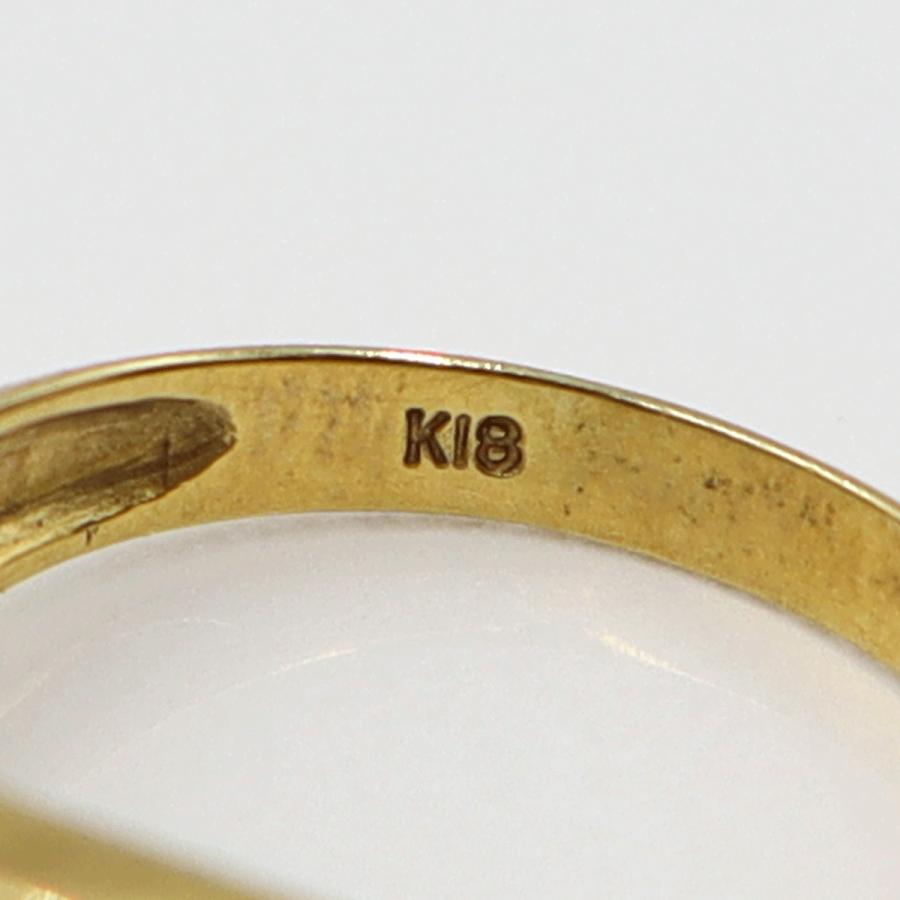 K18トルコ石リング　リングサイズ12号　重量3.74ｇ(石の重量含む)　レディース(中古)