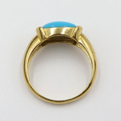 K18トルコ石リング　リングサイズ12号　重量3.74ｇ(石の重量含む)　レディース(中古)